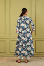 Azure Bloom Kurta Set
