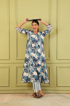 Azure Bloom Kurta Set