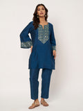 Midnight Blue Embroidered Set