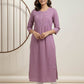 Purple Cotton Printed Kurta