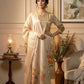 Beige Chanderi Silk Floral Jacquard Kurta Set with Dupatta