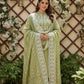 Sage Green Chanderi Lucknowi Embroidered Kurta with Pant & Dupatta Set