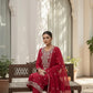 The Elegance Fuschia Embroidered Kurta Set