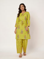 Lime Floral Set