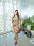 Rose Garden Cotton Kurta Set