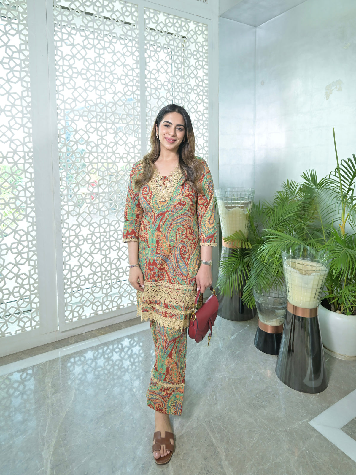 Rose Garden Cotton Kurta Set