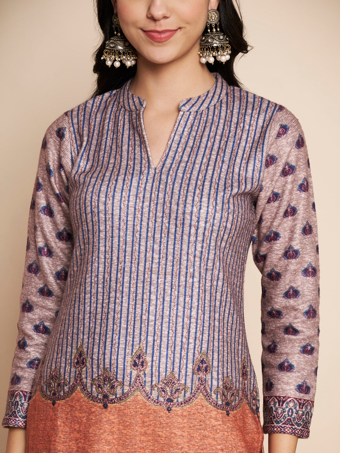 Winter Printed Kurta With Pant