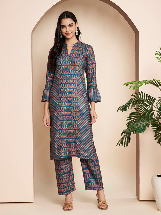 Winter Printed Kurta With Pant