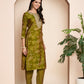 Green Embroidered Kurta Set with Pant & Dupatta
