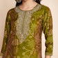 Green Embroidered Kurta Set with Pant & Dupatta
