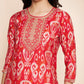 Fuchsia Embroidered Kurta With Pant & Dupatta