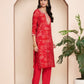 Fuchsia Embroidered Kurta Set with Pant & Dupatta