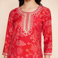 Fuchsia Embroidered Kurta Set with Pant & Dupatta