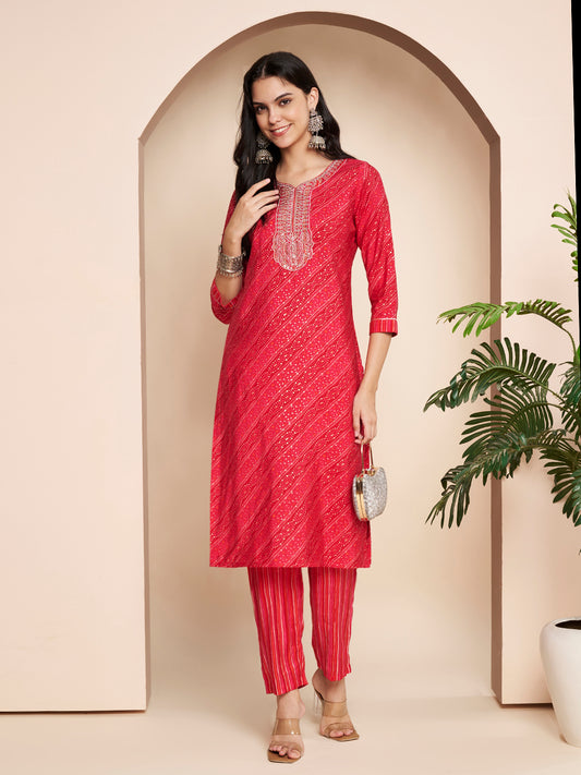 Elegant Embroidered Kurta Set with Pant