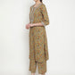 Olive Green Embroidered kurta With trouser
