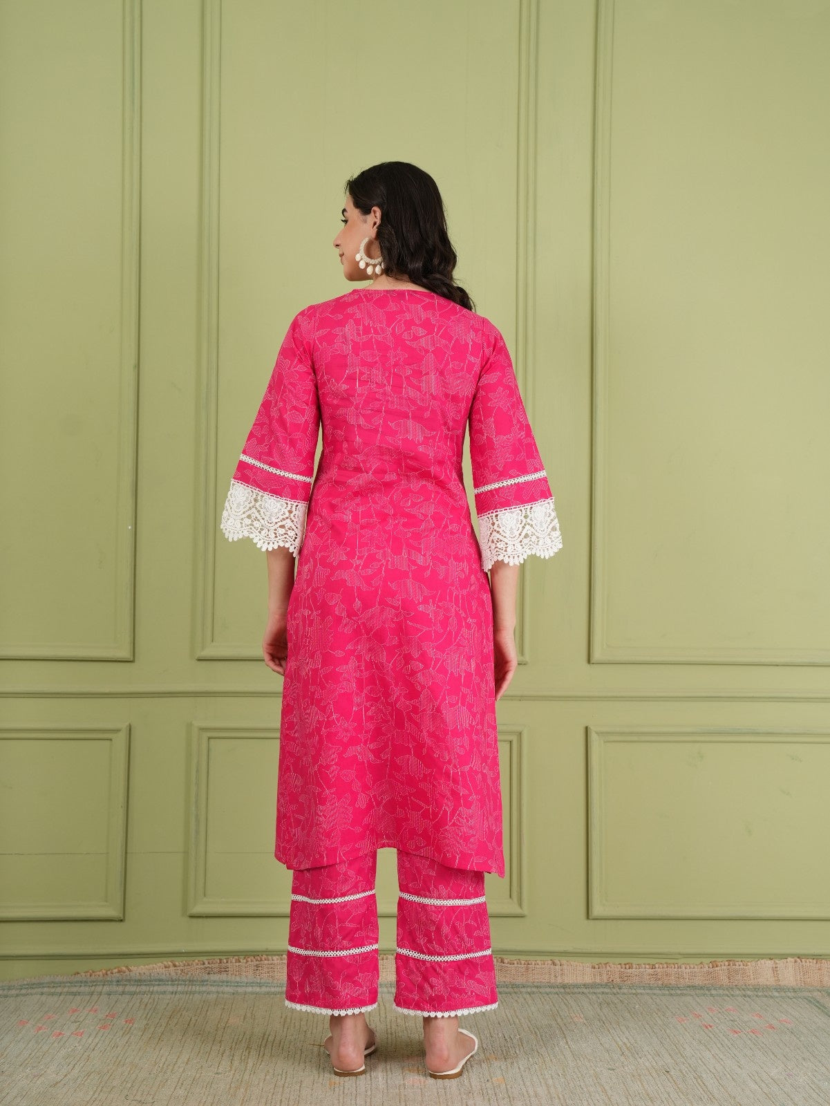 Rani Pink Cotton Suit Set