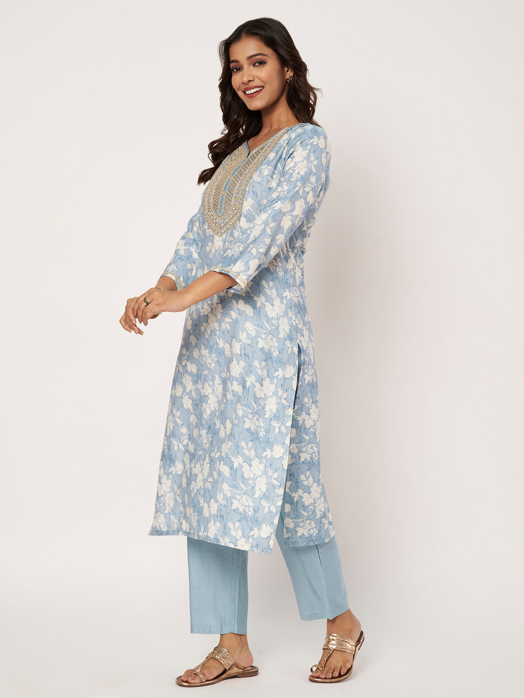 Sky Blue Floral Set