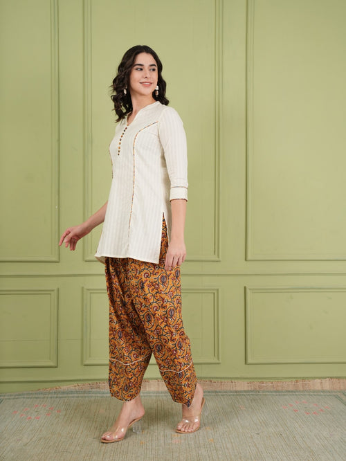 Aarna Ivory Cotton Co-ord Set