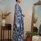 Elegant Indigo & Ivory Printed Kurta Set