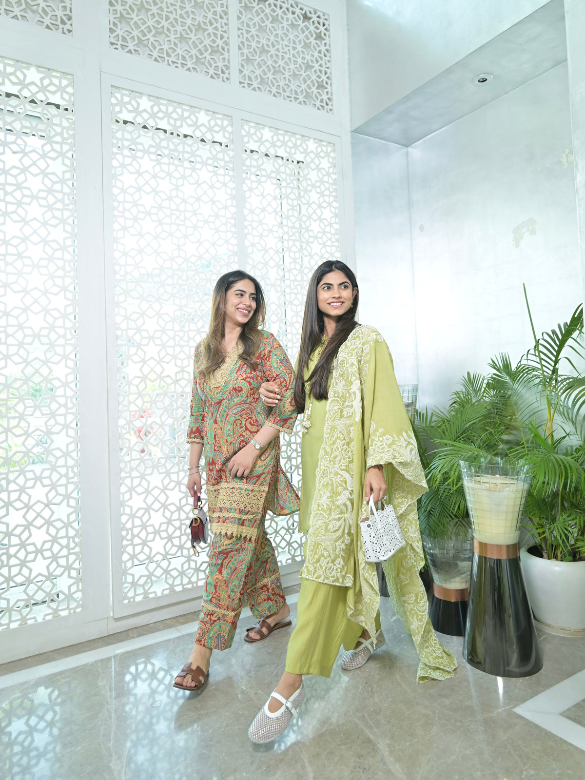 Rose Garden Cotton Kurta Set