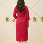 Fuchsia Embroidered Viscose Blend Kurta