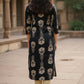 Black Rayon Printed A-Line Kurta