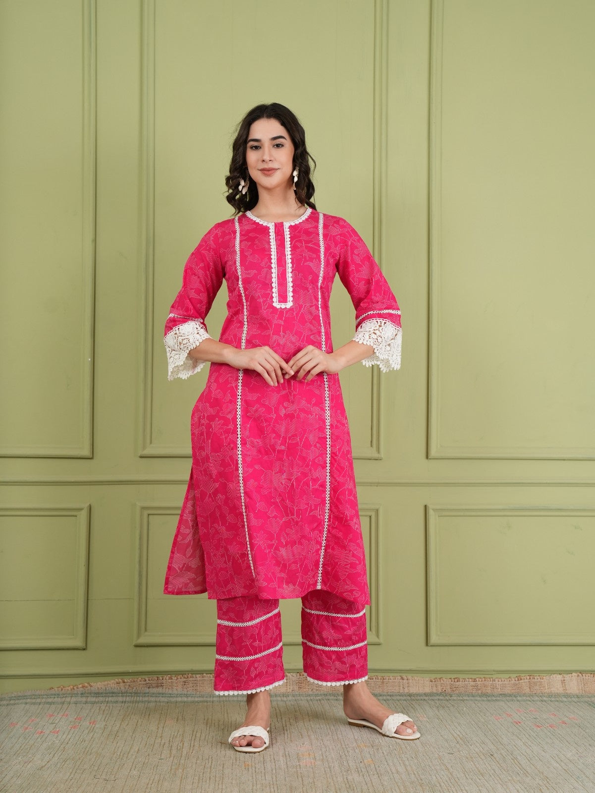 Rani Pink Cotton Suit Set