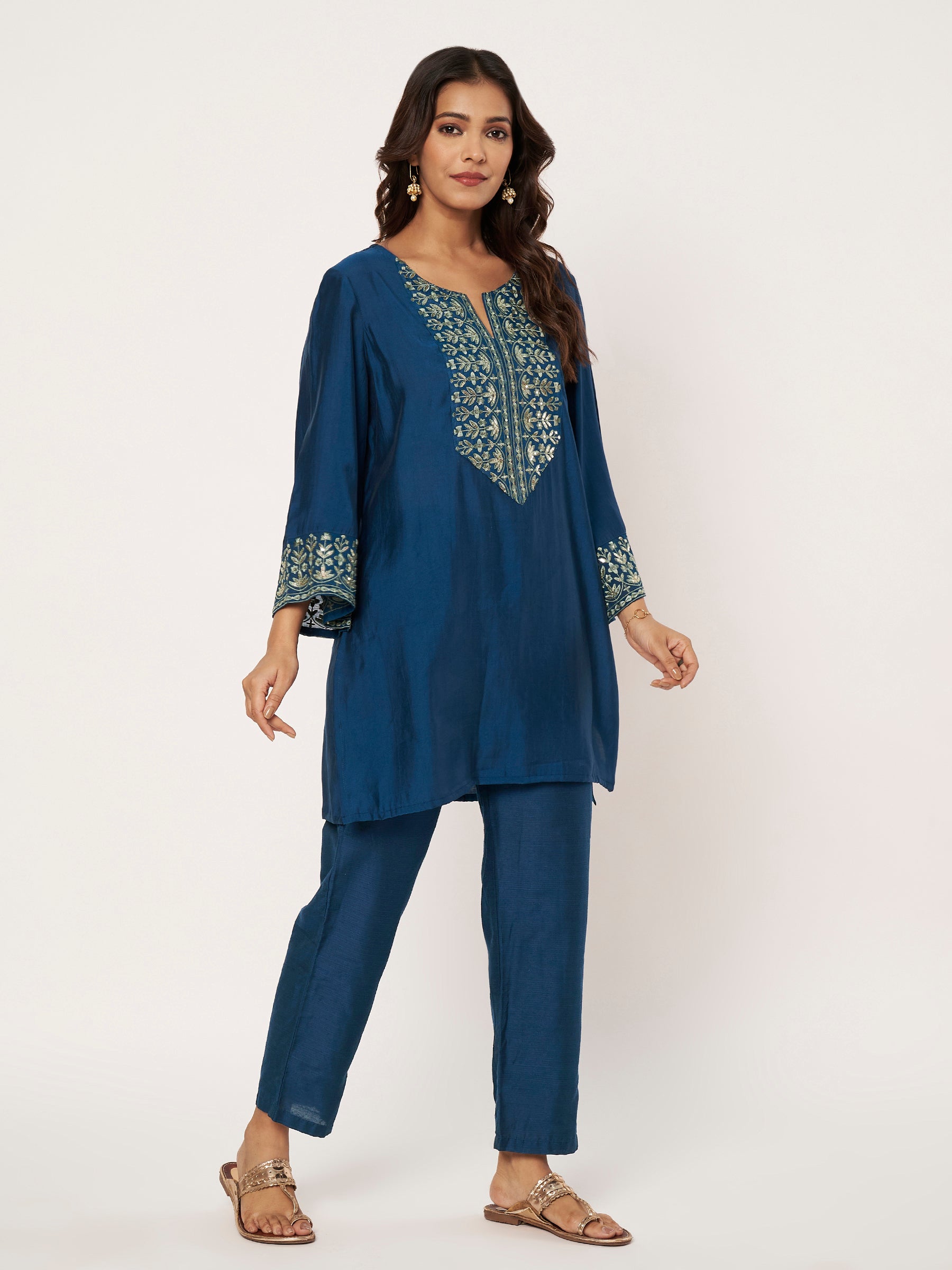 Midnight Blue Embroidered Set