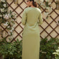 Sage Green Chanderi Lucknowi Embroidered Kurta with Pant & Dupatta Set