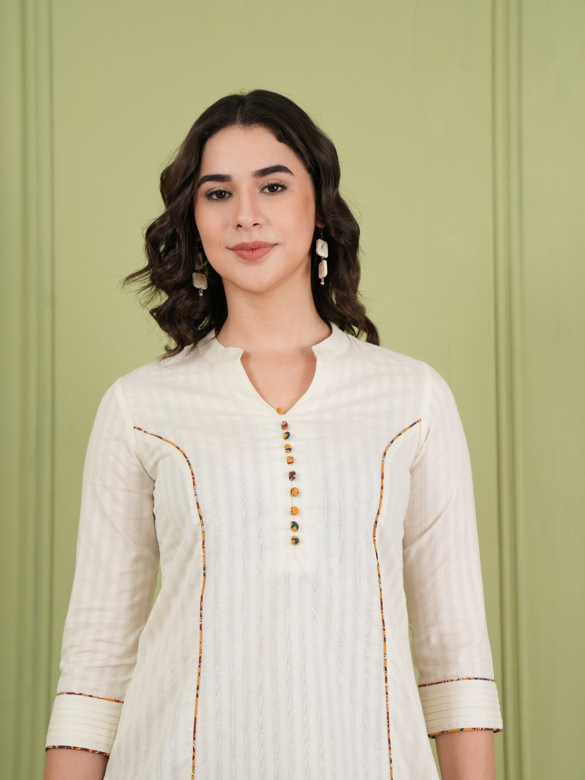 Aarna Ivory Cotton Co-ord Set