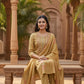 Elegant Mustard Yellow Embroidered Kurta Set with Dupatta