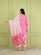 Fuchsia Bloom Cotton Suit Set