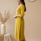 Mustard Yellow Embroidered Kurta Set with Dupatta