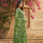 Elegant  Green Printed Embroidered Kurta Set with Pant and Dupatta
