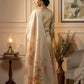 Beige Chanderi Silk Floral Jacquard Kurta Set with Dupatta