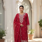 The Elegance Fuschia Embroidered Kurta Set