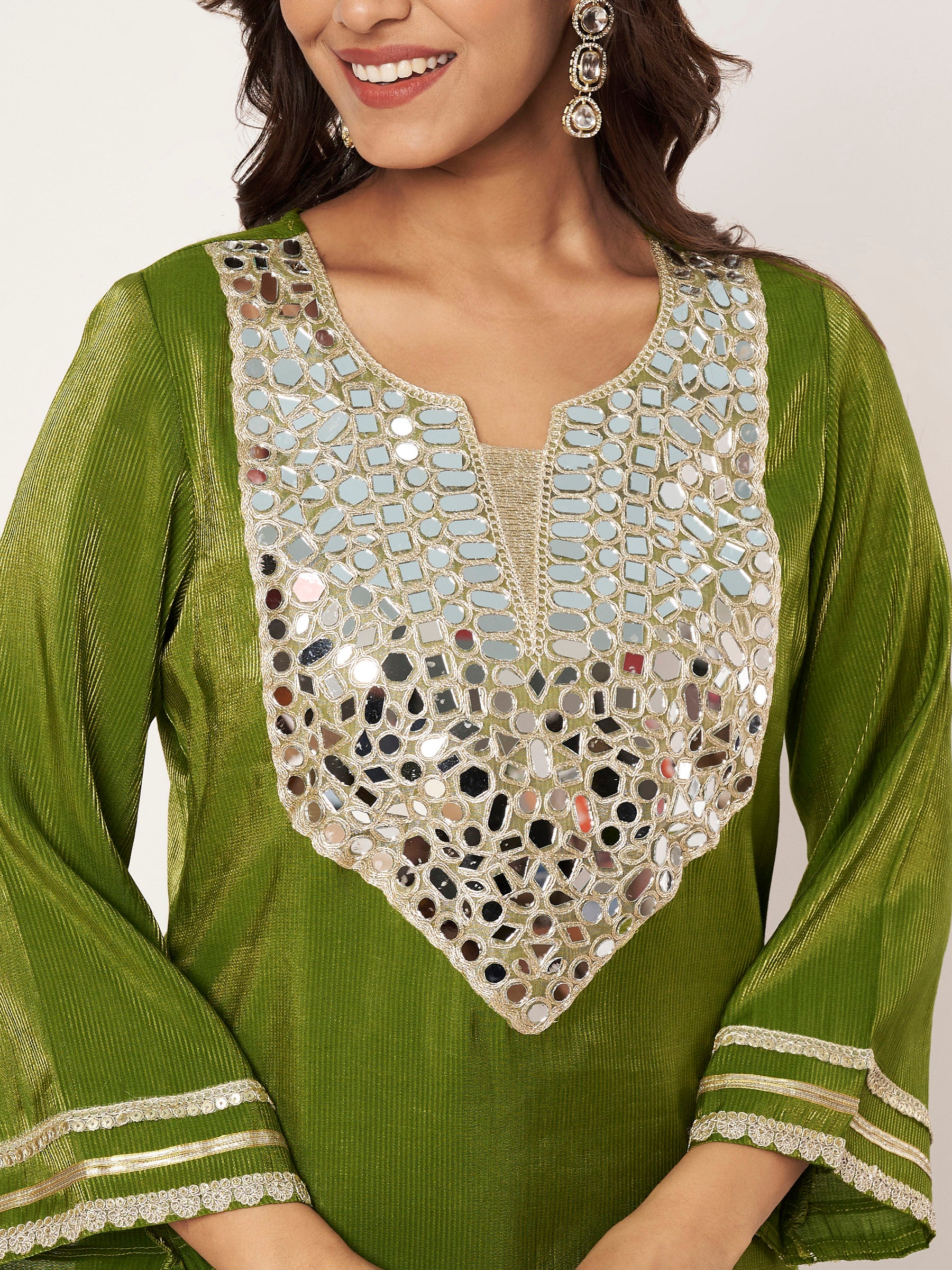 Olive Mirrorwork Set
