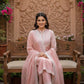 Pink Chanderi Lucknowi Embroidered Kurta with Pant & Dupatta Set