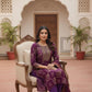 Ethnic Elegance Royal Purple Printed Kurta Set with Dupatta