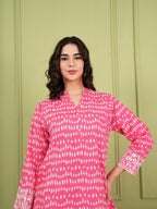 Fuchsia Bloom Cotton Suit Set