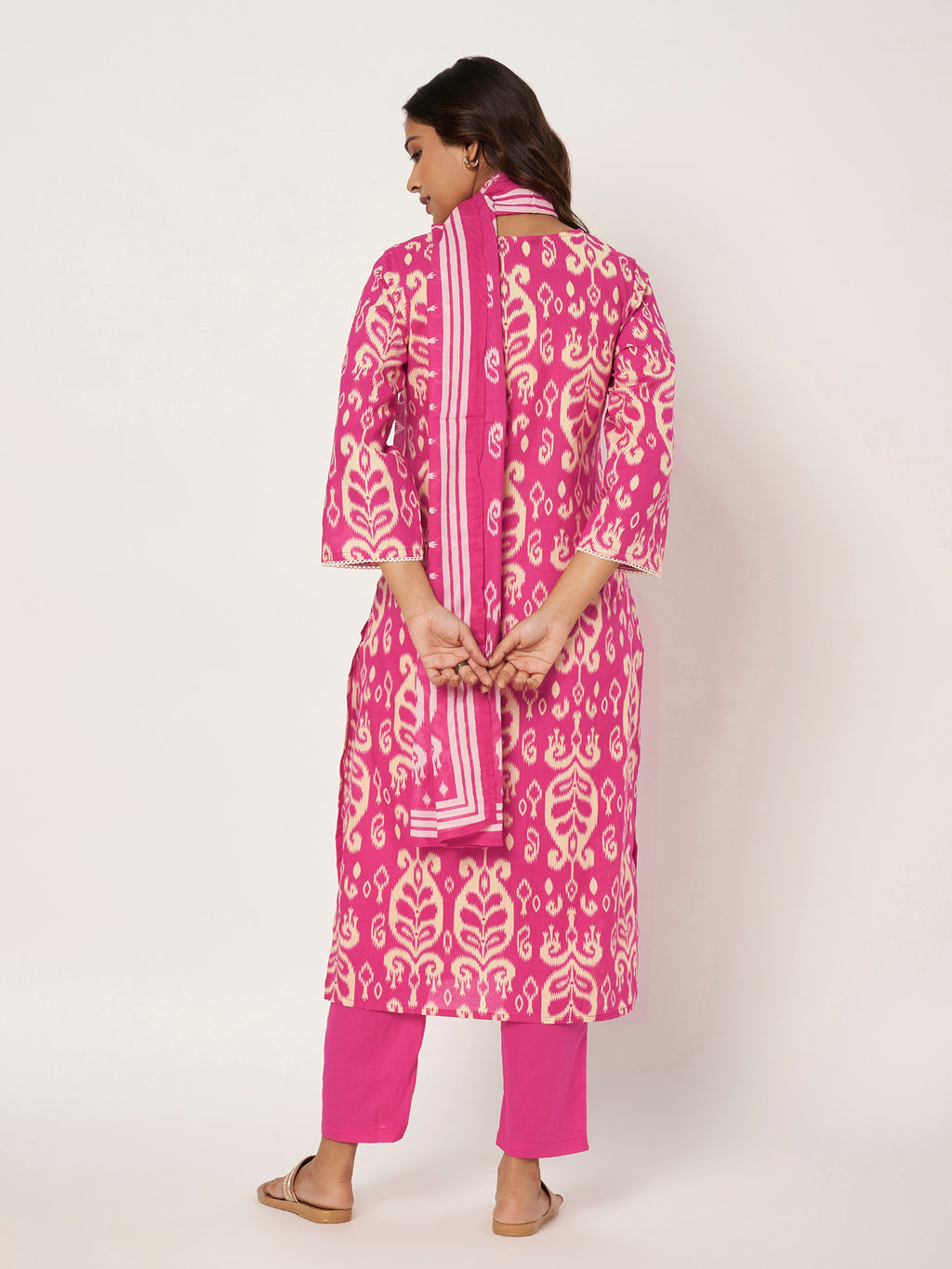 Pink Ikat Bloom Set