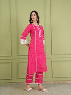 Rani Pink Cotton Suit Set