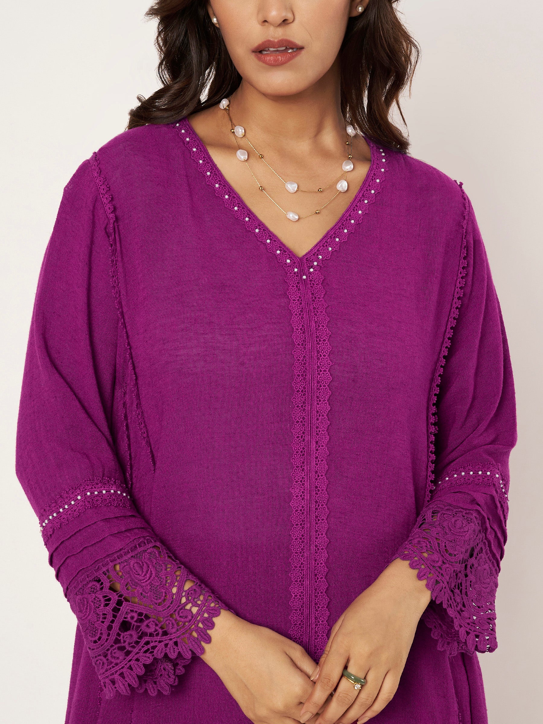 Purple Lace Detail Set