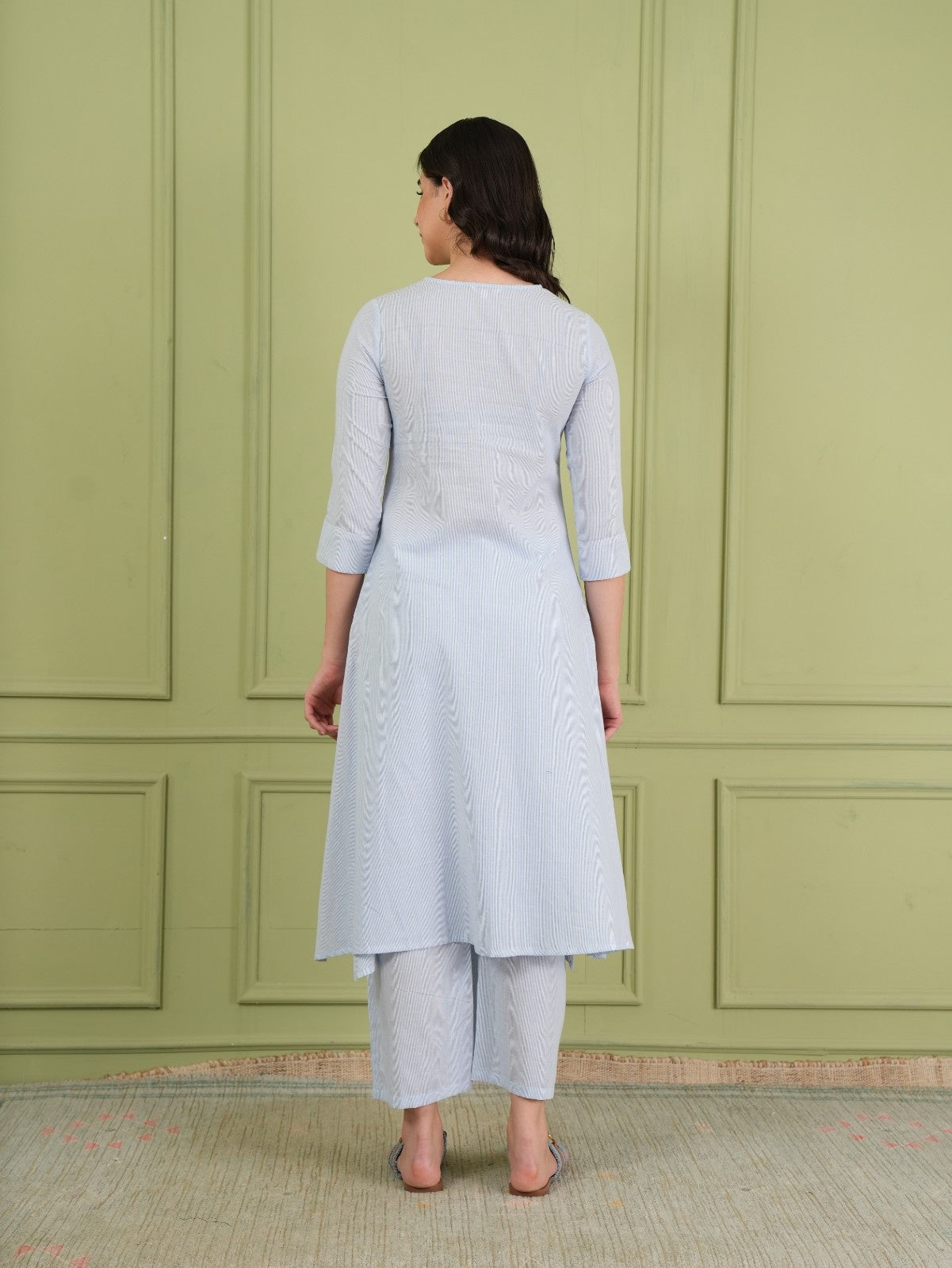 Sky Blue Cotton Co-ord Set