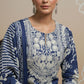 Elegant Indigo & Ivory Printed Kurta Set