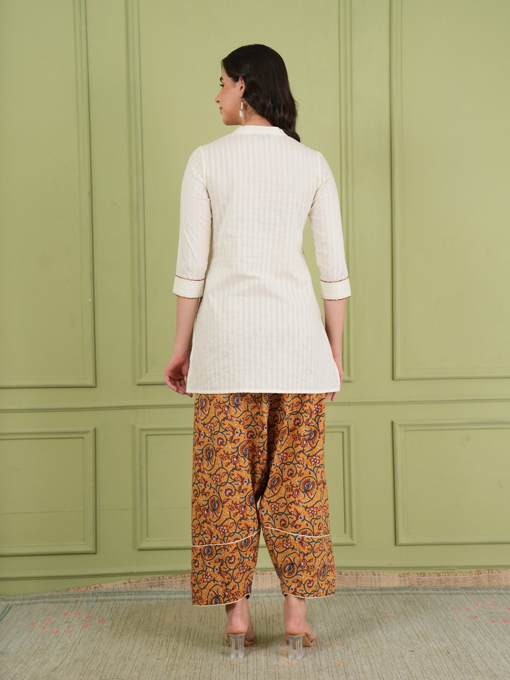 Aarna Ivory Cotton Co-ord Set