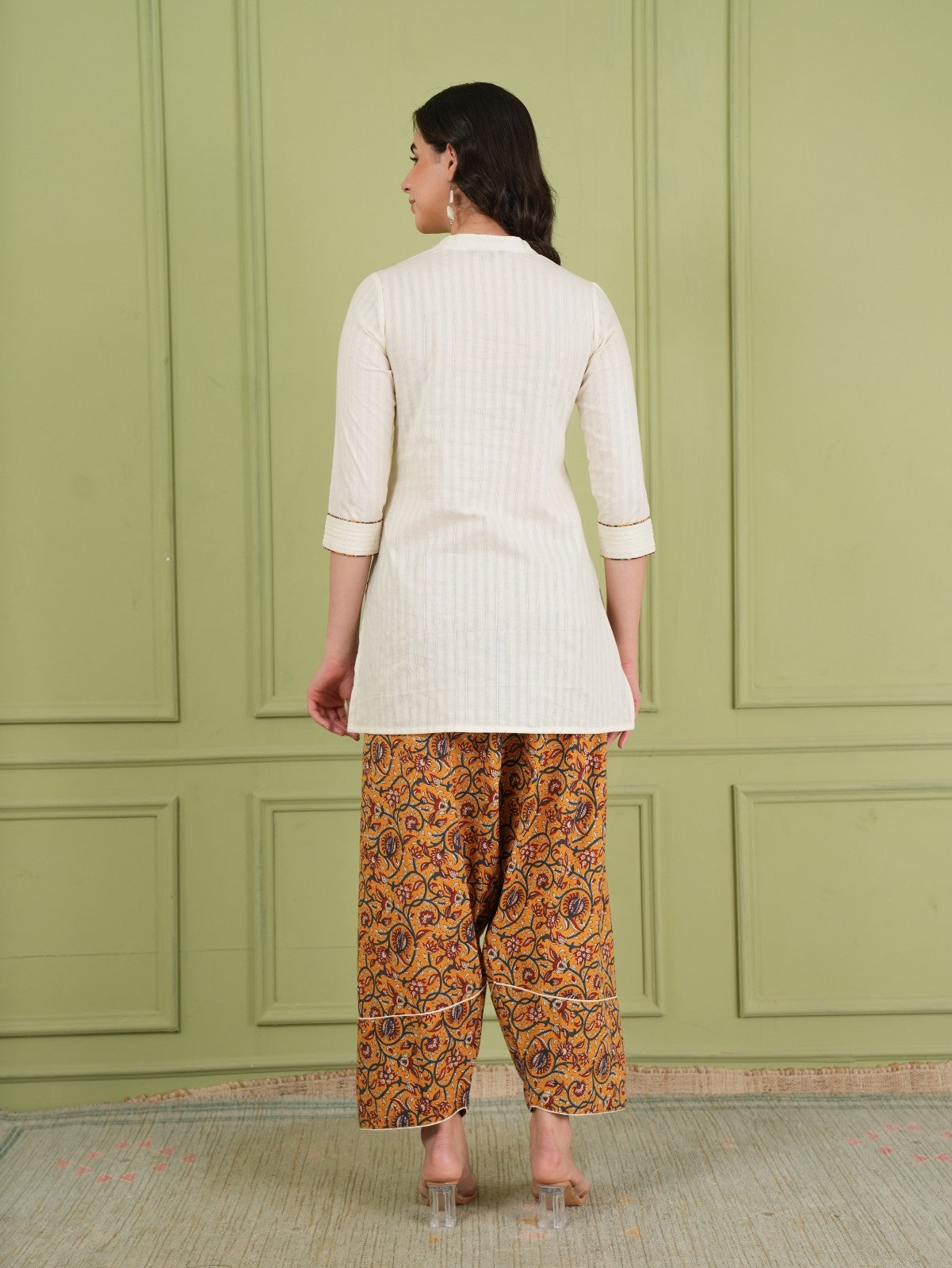 Aarna Ivory Cotton Co-ord Set