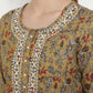 Olive Green Embroidered kurta With trouser