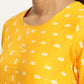Women Yellow Dobby A-Line kurta