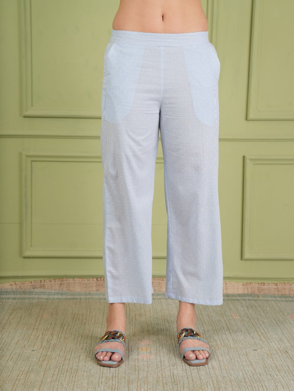 Sky Blue Cotton Co-ord Set